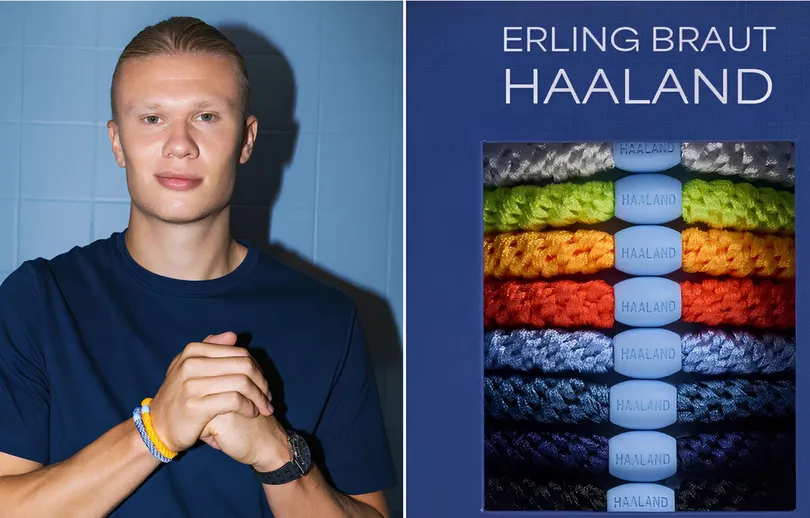 De la cancha al mundo de la moda: Erling Haaland triunfa con su marca de gomitas para el cabello