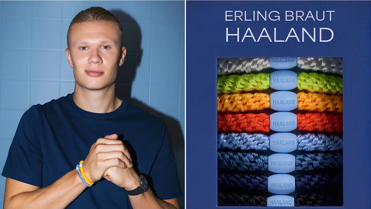 De la cancha al mundo de la moda: Erling Haaland triunfa con su marca de gomitas para el cabello